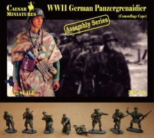 1/72 Scale German Panzergrenadier wearing Camouflage Capes