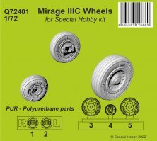 1/72 Mirage IIIC wheels