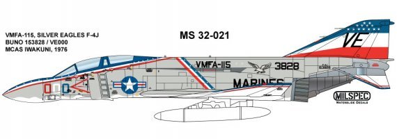 1/32 McDonnell F-4J Phantom VMFA-115 Silver Eagles