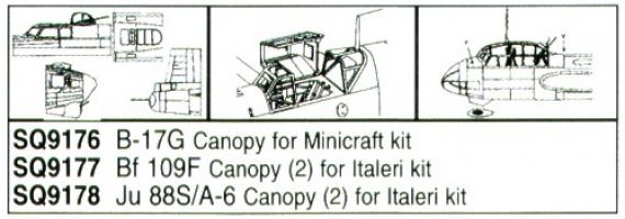 Squadron Canopies Bf-109F 1/72 Italeri