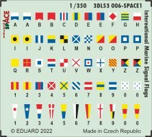 1/350 International Marine Signal Flags SPACE decal