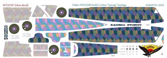 1/32 Fokker D.VII 5 colour lozenge fuselage