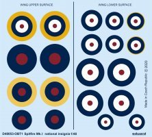 Decals 1/48 Spitfire Mk.I national insignia