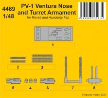 1/48 PV-1 Ventura Nose & Turret Armament REV/ACAD