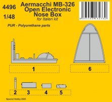 1/48 MB-326 Open Electronic Nose Box for Italeri