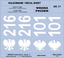 1/16 Polish Army T-34/85, 2nd Regim.,1st Arm.Brig. decal