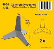 1/48 Concrete Hedgehog Anti-tank Barrier