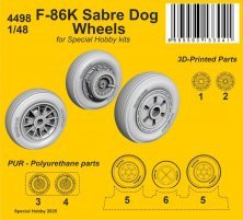 1/48 F-86K Sabre Dog wheels for Special Hobby