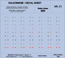 1/35 German Helmet Insignia WWII HEER 21 decal
