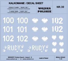 1/35 Polish Army T-34/85 RUDY 102, 1st Arm.Brigade decal