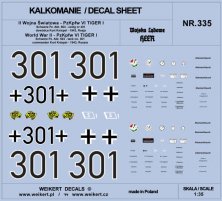 1/35 PzKpfw VI TIGER 301 Kurt Knispel, Russia decal