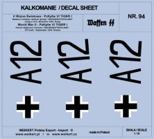 1/16 PzKpfw. VI TIGER I A12 tank Grossd. Div.1944 decal