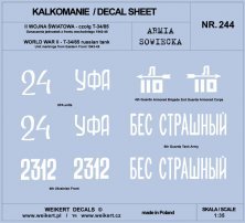 1/35 Soviet Army T-34/85 East.Front, 1943-45 Part 3 decal