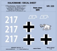 1/16 TIGER I Otto Carius 217 Schw. July 1944 decal