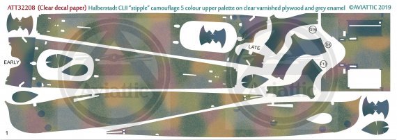 1/32 Halberstadt CL.II stipple camouflage 5 colour upper palette