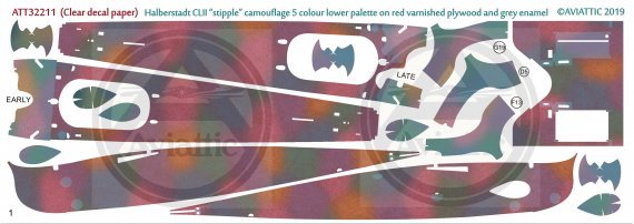 1/32 Halberstadt CL.II stipple camouflage 5 colour lower palette