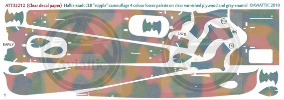 1/32 Halberstadt CL.II stipple camouflage 4 colour lower palette