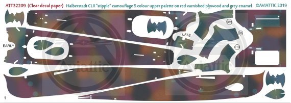 1/32 Halberstadt CL.II stipple camouflage 5 colour upper palette