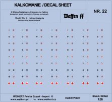 1/35 German Helmet Insignia WWII WAFFEN SS decal