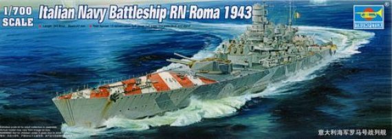 1/700 Italian Navy Battleship RN Roma 1943