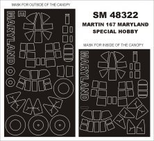 Montex Masken Kanzel Martin 167 Maryland 1/48