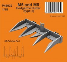 1/48 M5 and M8 Hedgerow Cutter type 2 for Tamiya