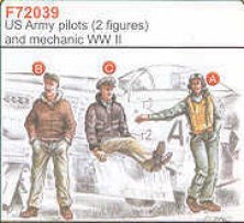 CMK 1/72 2 Pilotes US Army WWII + M�canicien