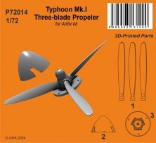 1/72 Typhoon Mk.I Three-blade Propeller for Airfix