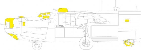 Mask 1/72 B-24H for Airfix