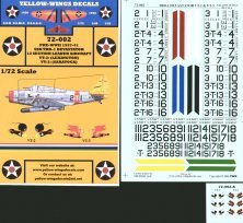 Yellow Wings Decalcomanie TBD-1 Devastator 1/72 Yellow Wings Decalcomanie TBD-1 Devastator 1/72