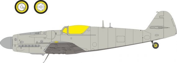 Mask 1/48 S-199 bubble canopy TFace for Eduard