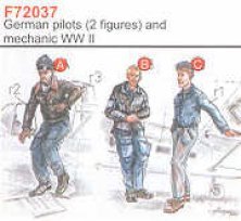 CMK 1/72 2 Pilotes Allemands WWII + M�canicien