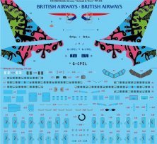 1/144 British Airways Animals & Trees Boeing 757-236 decals