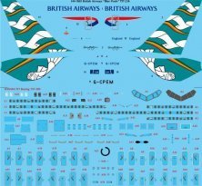 1/144 British Airways Blue Poole Boeing 757-236 decals