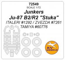 1/72 Junkers Ju-87 B2/R2 Stuka + wheels masks