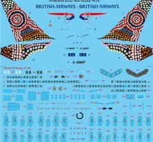 1/144 British Airways Water Dreaming Boeing 757-236 decals