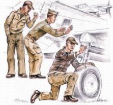 CMK M�caniciens US Army WWII 1/72 - 3 Figurines