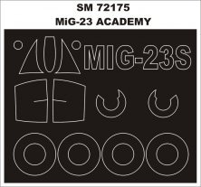 Montex 1/72 MiG-23 Canopy Frame Paint Mask Exterior