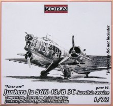 1/72 Ju 86K-13/B3C Swedish  Conv.set (Part VI.)