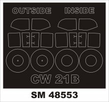 1/48 Curtiss-Wright CW-21B paint masks