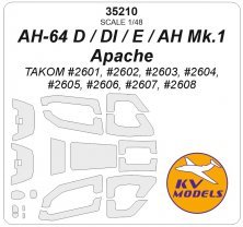 1/35 Bell/Boeing AH-64 Apache mask for Takom