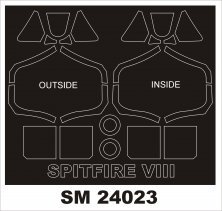 1/24 Supermarine Spitfire Mk.VIII mask for Airfix