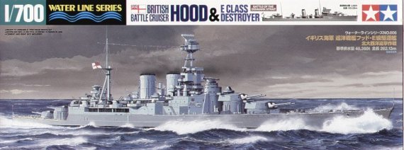 Tamiya Kit HMS Hood & Cacciatorpediniere Classe E 1/700
