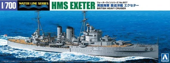 1/700 Hms Exeter heavy cruiser Royal Navy