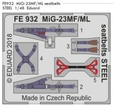 1/48 MiG-23MF/ML seatbelts STEEL