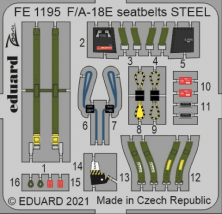 Boeing F/A-18E Super Hornet seatbelts Steel 1/48