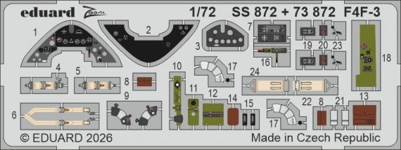 EDUARD 1/72 F4F-3 Accessoire pour Arma Hobby
