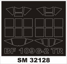Masques peinture verri�re Bf-109G-2 1/32 Montex Trumpeter
