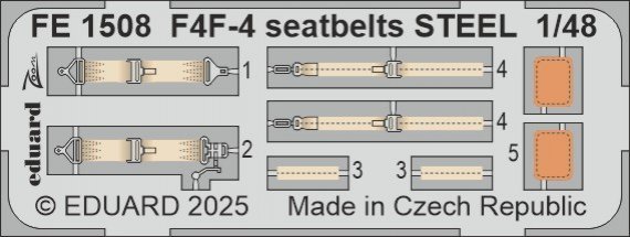 1/48 F4F-4 seatbelts STEEL for Academy
