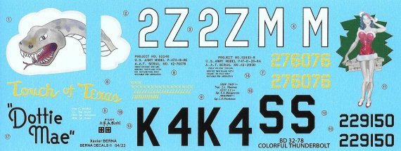 1/32 Republic P-47D Colorful Thunderbolts